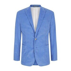 Polo Ralph Lauren Mens Sky Blue Corduroy‎ Yale Sportcoat Blazer Jacket Size 44R